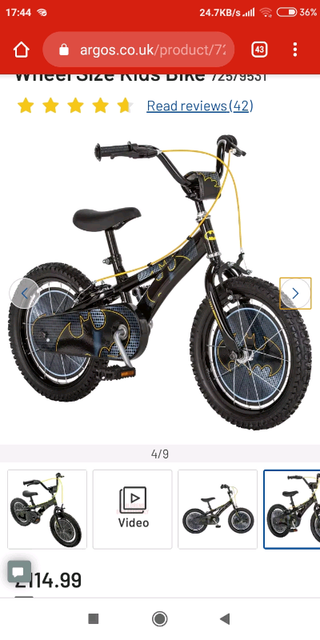 argos batman bike